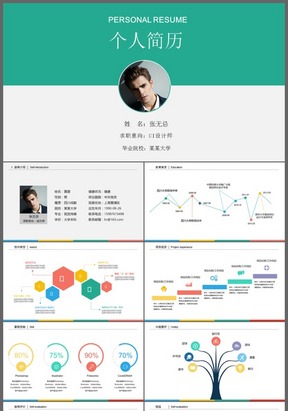 框架完整个人简历ppt模板